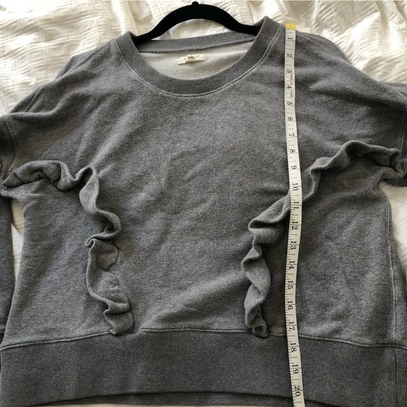 Miles by Madewell Gray Ruffle Sweater Women’s Small Cottagecore Granny Prairie - Picture 9 of 10